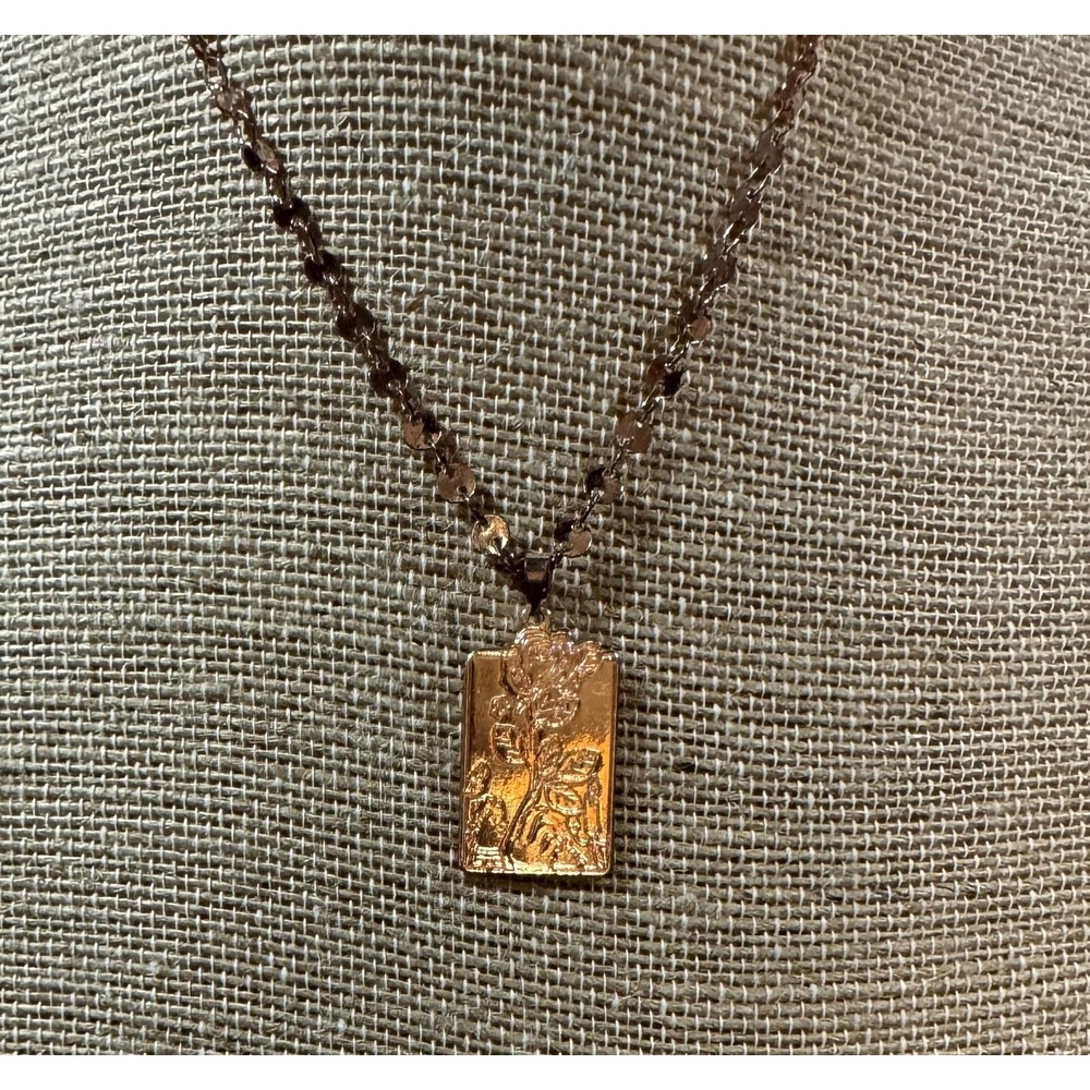 Disney Beauty & The Beast Enchanted Rose Faux Gold Necklace Box Lunch Exclusive - Picture 2 of 5